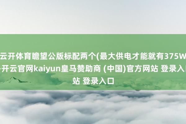 云开体育瞻望公版标配两个(最大供电才能就有375W)-开云官网kaiyun皇马赞助商 (中国)官方网站 登录入口