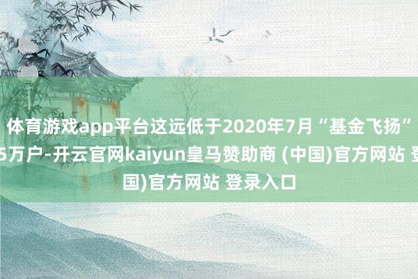 体育游戏app平台这远低于2020年7月“基金飞扬”时的405万户-开云官网kaiyun皇马赞助商 (中国)官方网站 登录入口