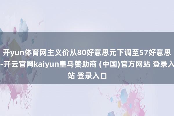 开yun体育网主义价从80好意思元下调至57好意思元-开云官网kaiyun皇马赞助商 (中国)官方网站 登录入口
