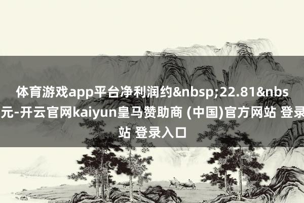 体育游戏app平台净利润约&nbsp;22.81&nbsp;亿元-开云官网kaiyun皇马赞助商 (中国)官方网站 登录入口