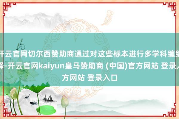 开云官网切尔西赞助商通过对这些标本进行多学科缠绵阐释-开云官网kaiyun皇马赞助商 (中国)官方网站 登录入口